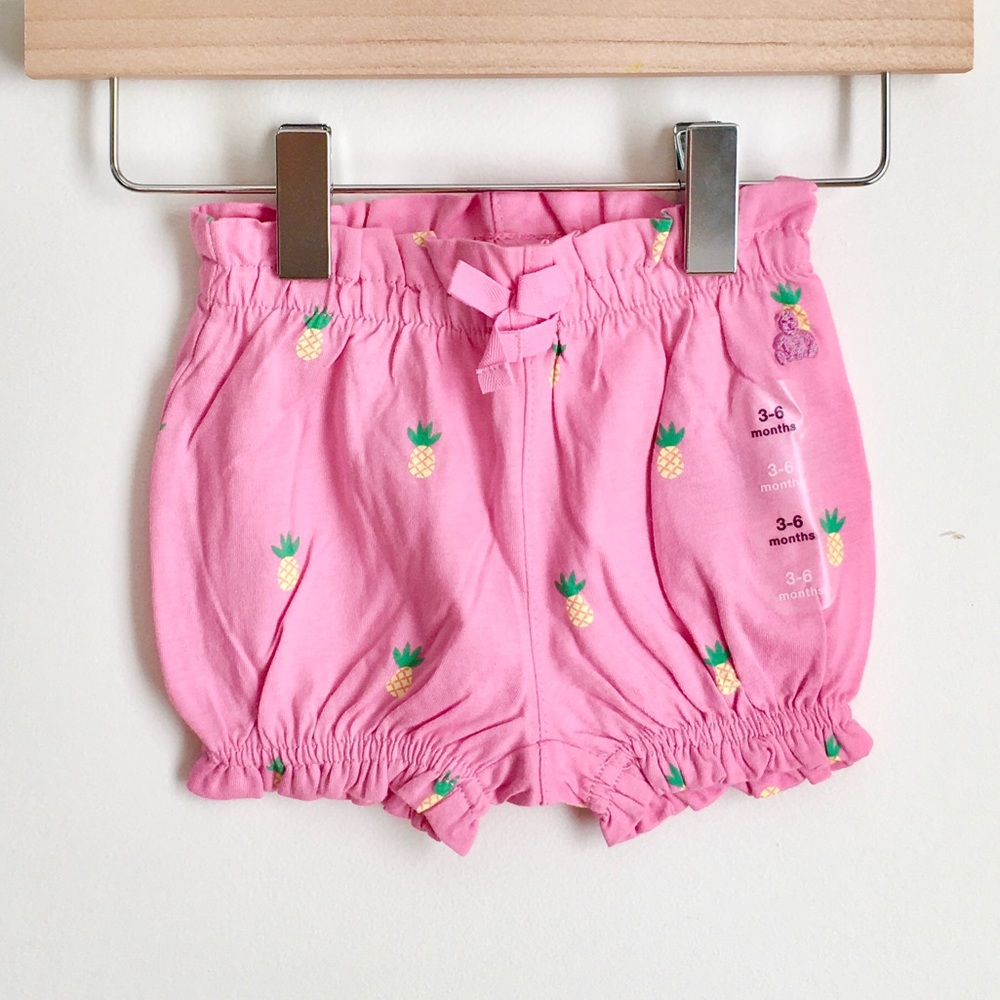 NWT Baby Gap Pineapple Bubble Shorts Pink 3-6 mos